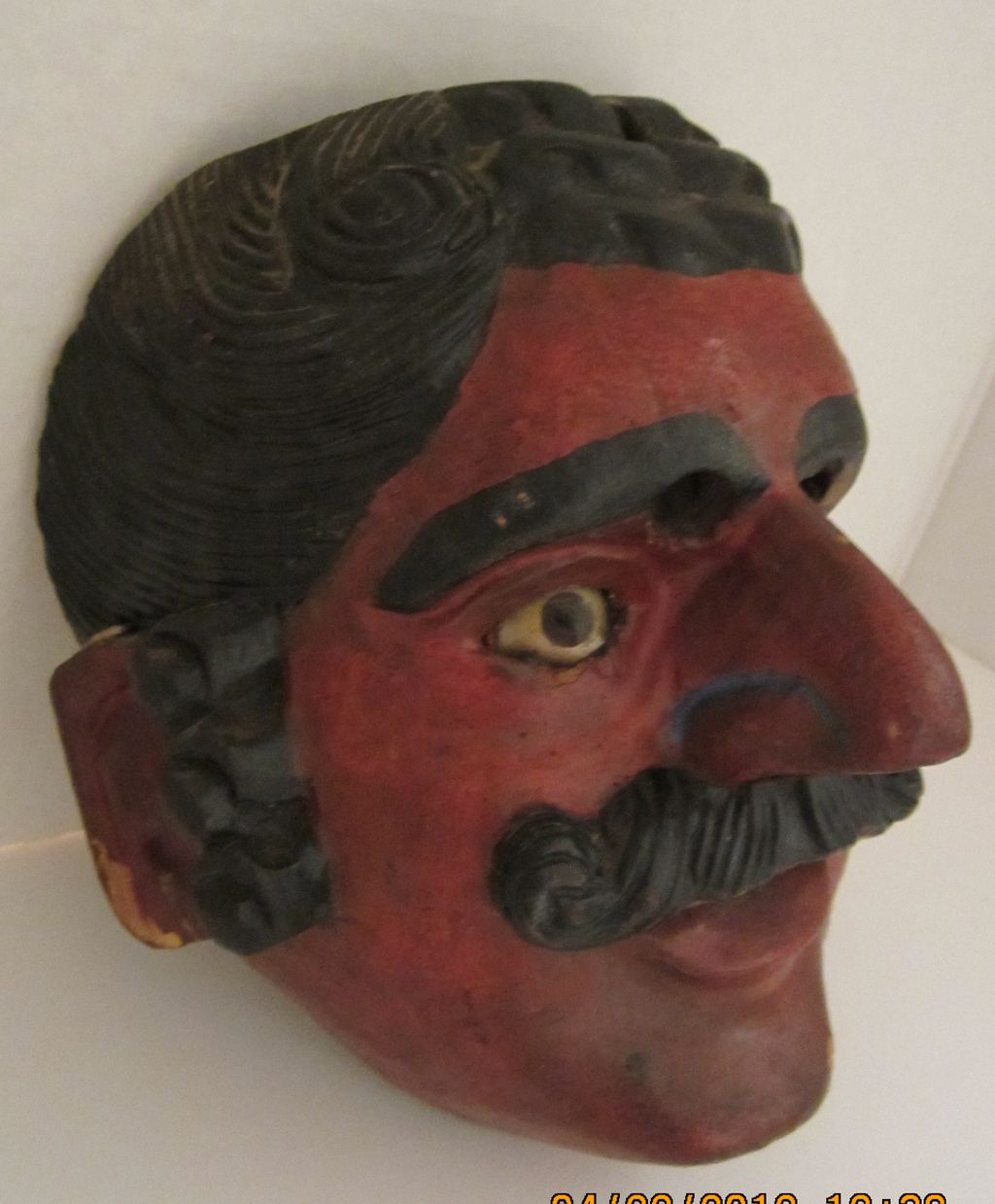 19th Century Guatemalan Mask Hand Carved Signed 19th Century Guatemalan Mask Hand Carved Signed