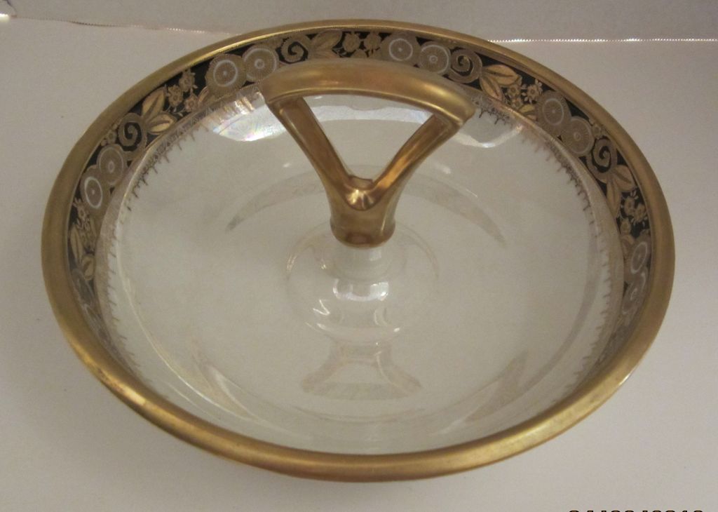 Large Noritake Round Candy Dish with Center handle Large Noritake Round Candy Dish with Center handle