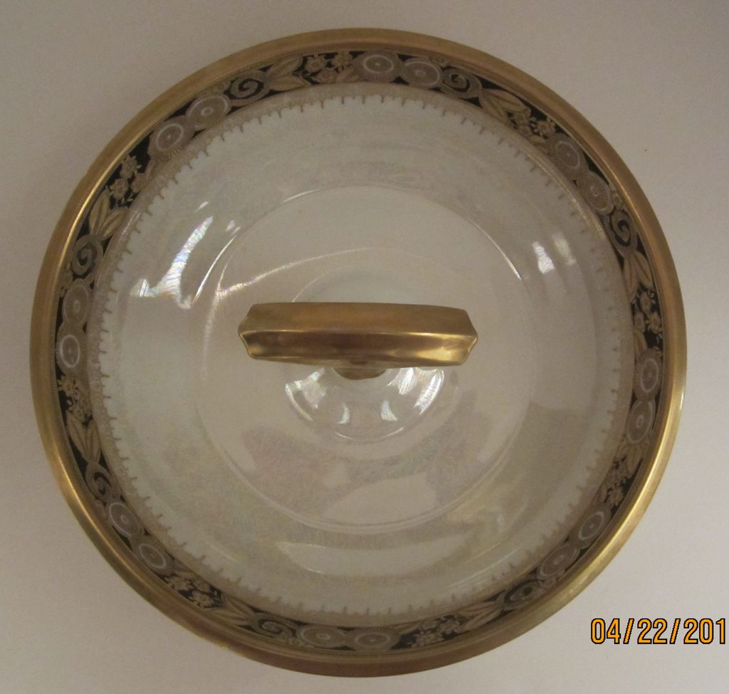Large Noritake Round Candy Dish with Center handle Large Noritake Round Candy Dish with Center handle