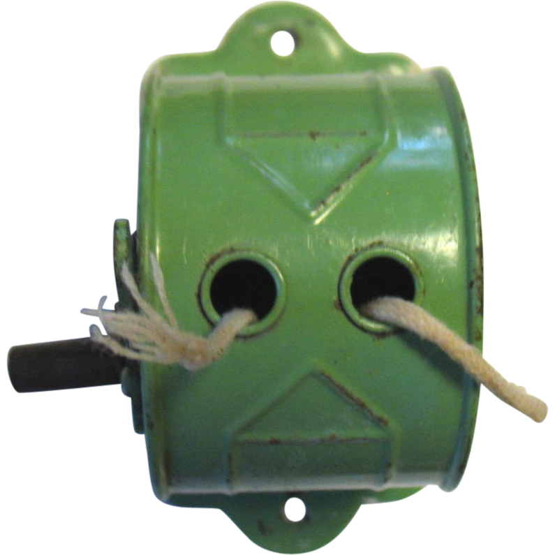 Vintage ACME Laundry Clothesline Reel Green 1940's Laundry Room