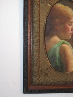Painter Unknown_Young Woman Smelling a Rose Painter Unknown_Young Woman Smelling a Rose