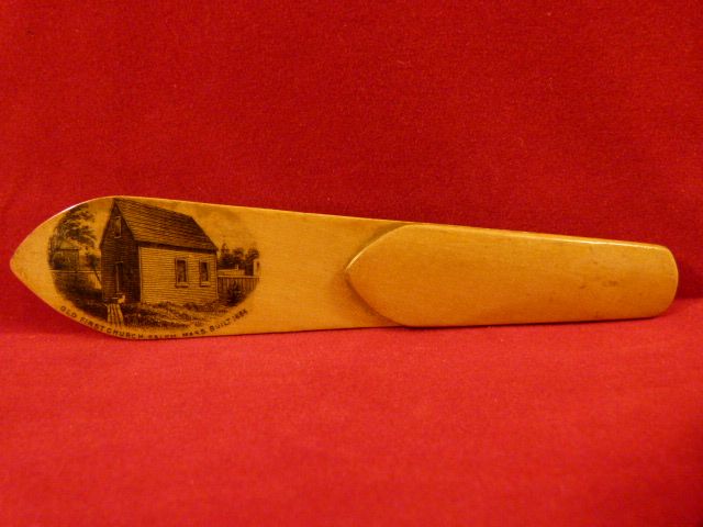 Mauchline Ware Bookmark Salem MA view Mauchline Ware Bookmark Salem MA view