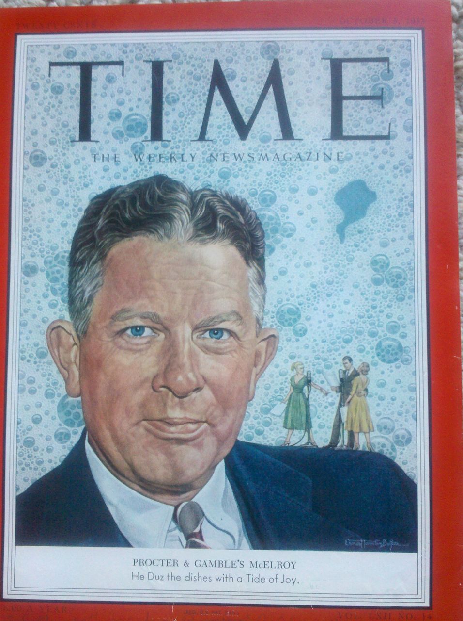 4 TIME Magazine Covers Signed by Artist Ernest Hamlin Baker 1958 4 TIME Magazine Covers Signed by Artist Ernest Hamlin Baker 1958