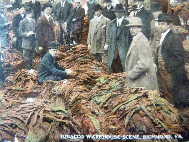 Tobacco Warehouse Scene, Richmond VA 1917 Post Card Tobacco Warehouse Scene, Richmond VA 1917 Post Card