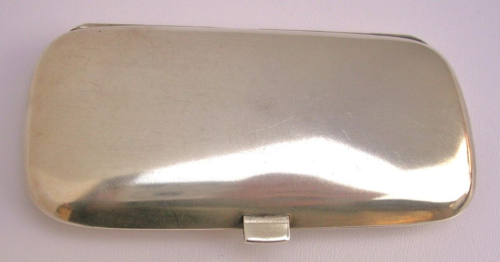 Silver Card Case-Sapphire Spider and Web Silver Card Case-Sapphire Spider and Web
