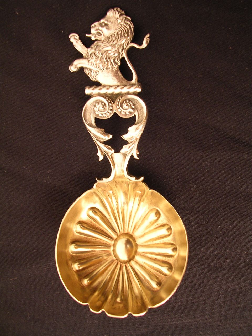 George Shiebler Gilt Sterling Sommelier-Lion Terminal George Shiebler Gilt Sterling Sommelier-Lion Terminal