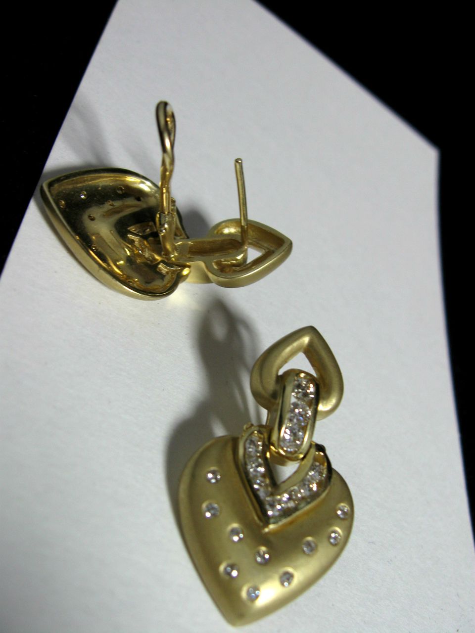 Elegant Estate 14K Yellow Gold +1.50ct Diamond Earrings Elegant Estate 14K Yellow Gold +1.50ct Diamond Earrings