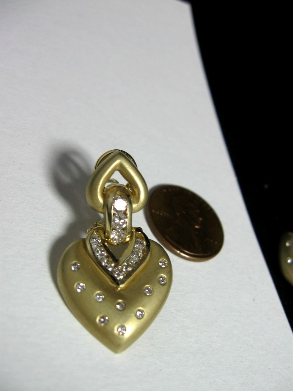 Elegant Estate 14K Yellow Gold +1.50ct Diamond Earrings Elegant Estate 14K Yellow Gold +1.50ct Diamond Earrings
