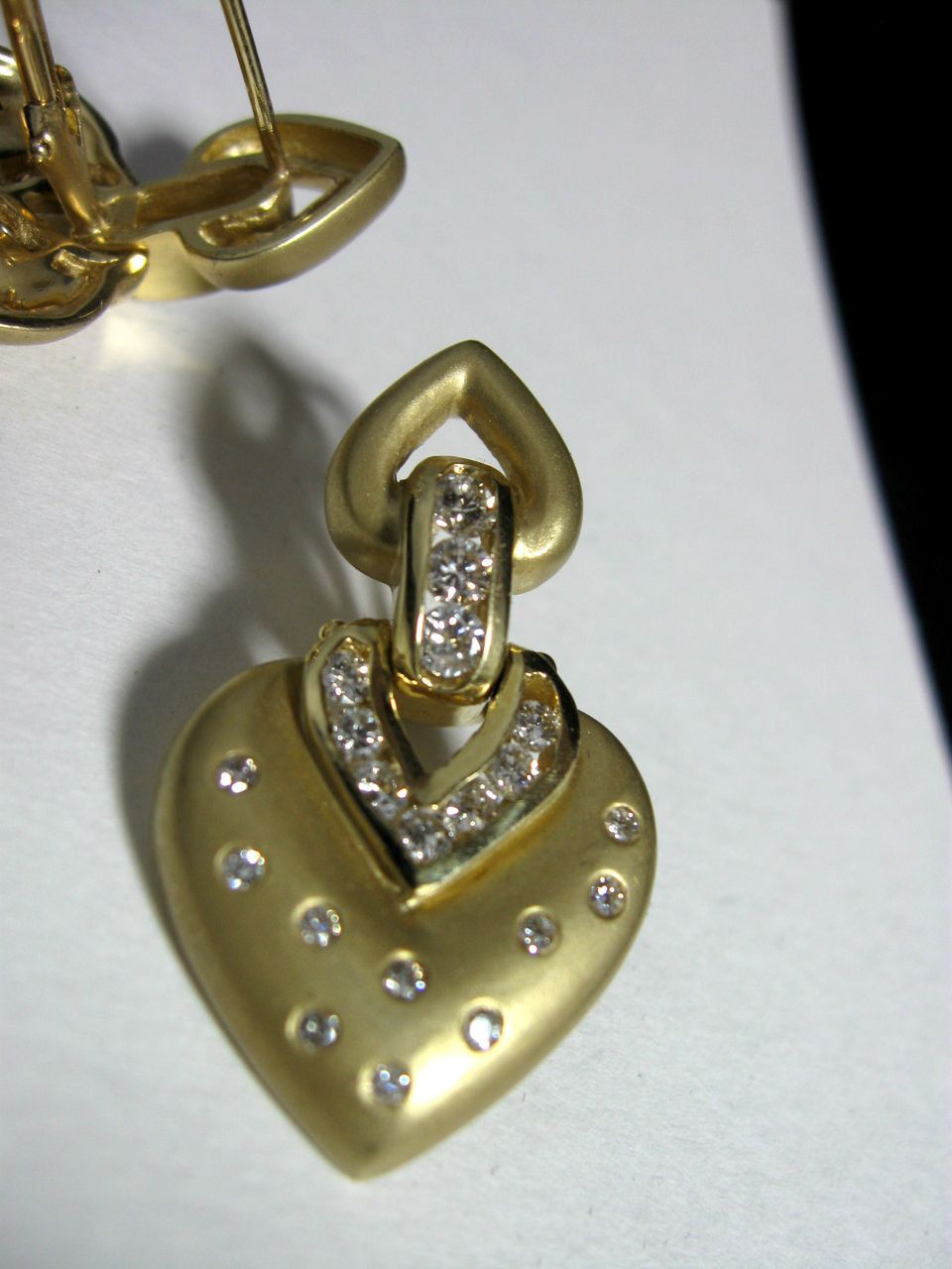 Elegant Estate 14K Yellow Gold +1.50ct Diamond Earrings Elegant Estate 14K Yellow Gold +1.50ct Diamond Earrings