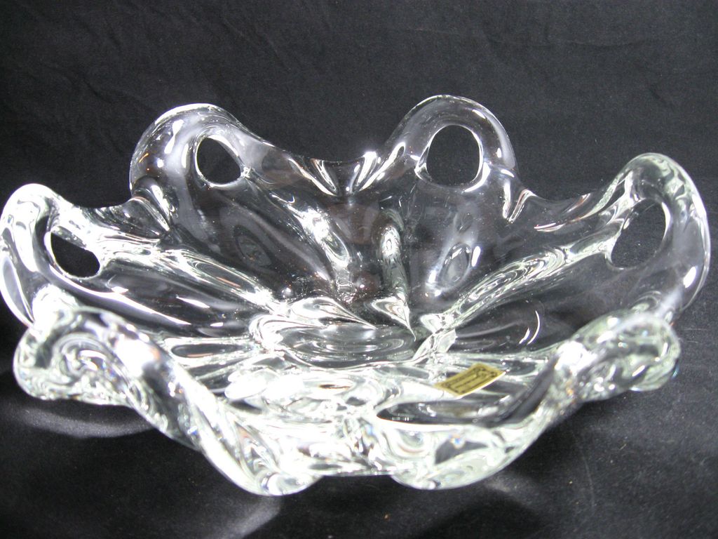 Gorgeous Vintage Egerman Glass Bowl / Dish - Very Heavy - Elegant Quality! Gorgeous Vintage Egerman Glass Bowl / Dish - Very Heavy - Elegant Quality!