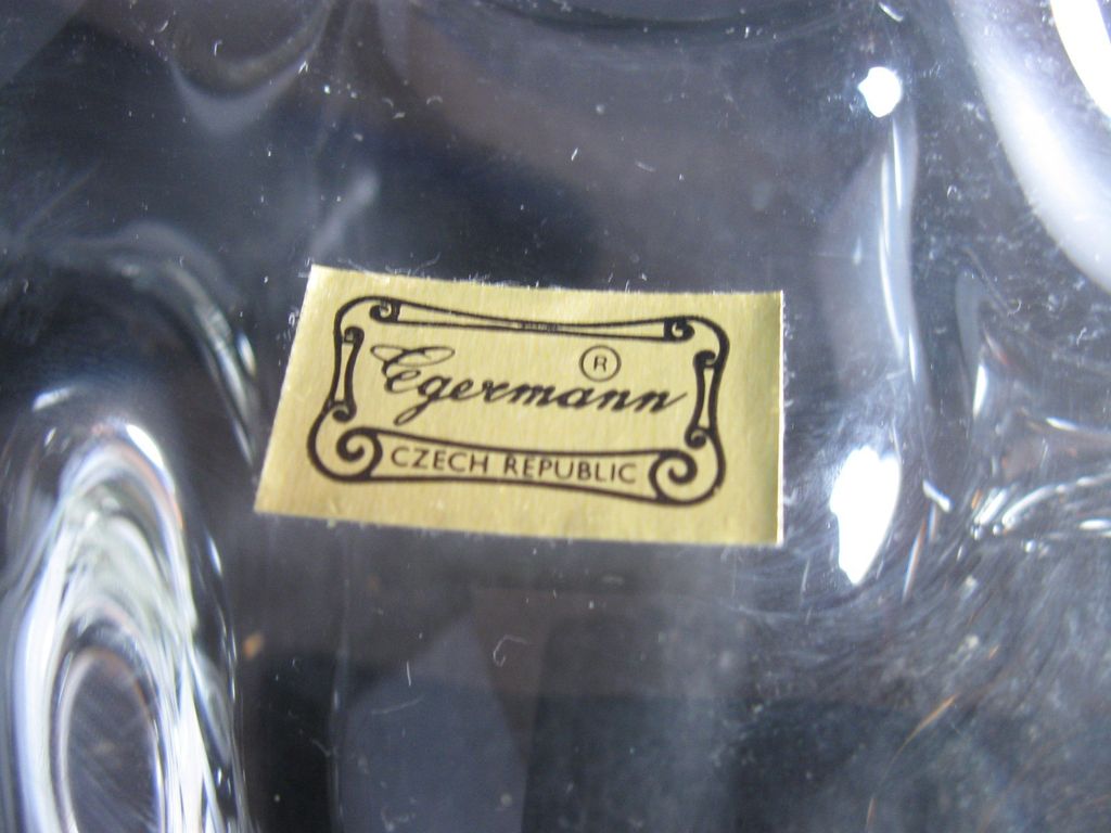 Gorgeous Vintage Egerman Glass Bowl / Dish - Very Heavy - Elegant Quality! Gorgeous Vintage Egerman Glass Bowl / Dish - Very Heavy - Elegant Quality!