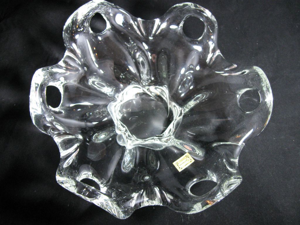 Gorgeous Vintage Egerman Glass Bowl / Dish - Very Heavy - Elegant Quality! Gorgeous Vintage Egerman Glass Bowl / Dish - Very Heavy - Elegant Quality!