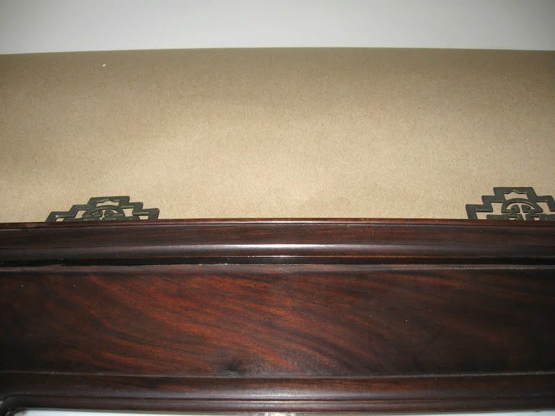 PAIR Large Antique Chinese Dark Wood Framed Painted Porcelain ART by Ye Ting Wang PAIR Large Antique Chinese Dark Wood Framed Painted Porcelain ART by Ye Ting Wang