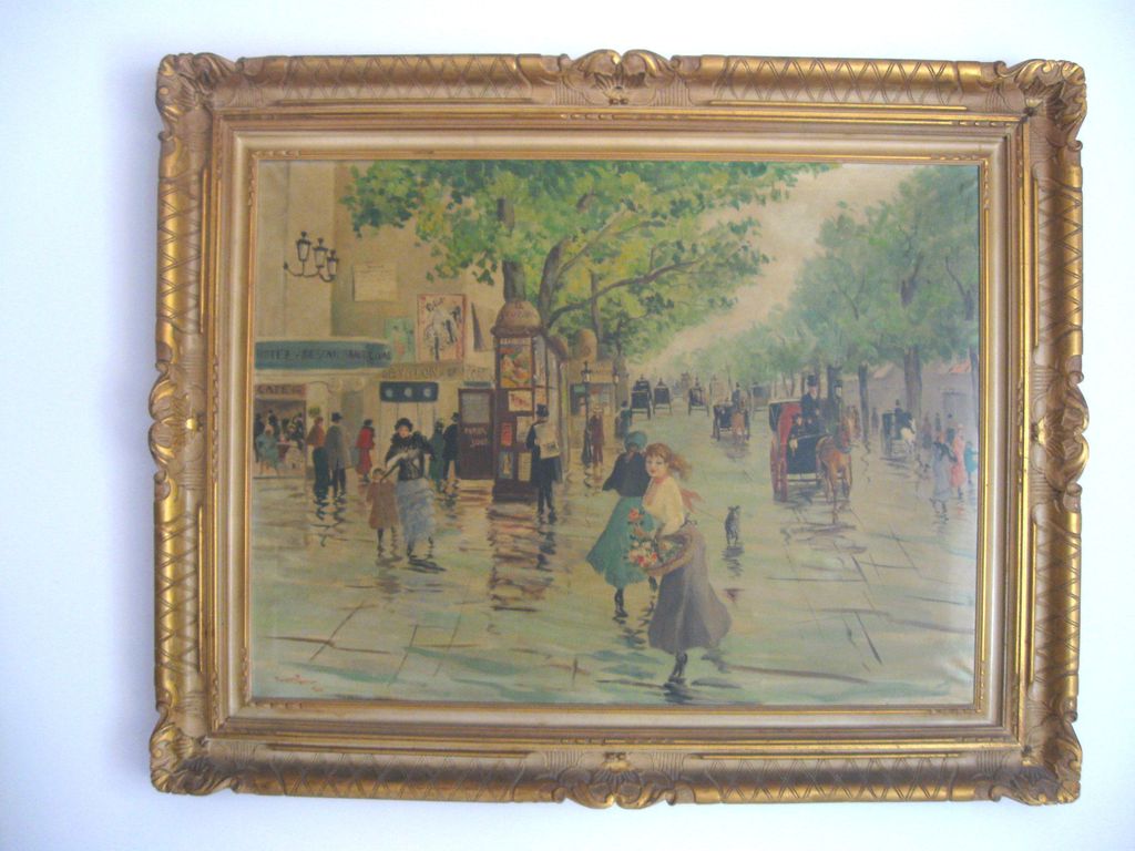 Estate Painting of PARIS by FRANCO RUOCCO 20th Century Italian Impressionist Estate Painting of PARIS by FRANCO RUOCCO 20th Century Italian Impressionist