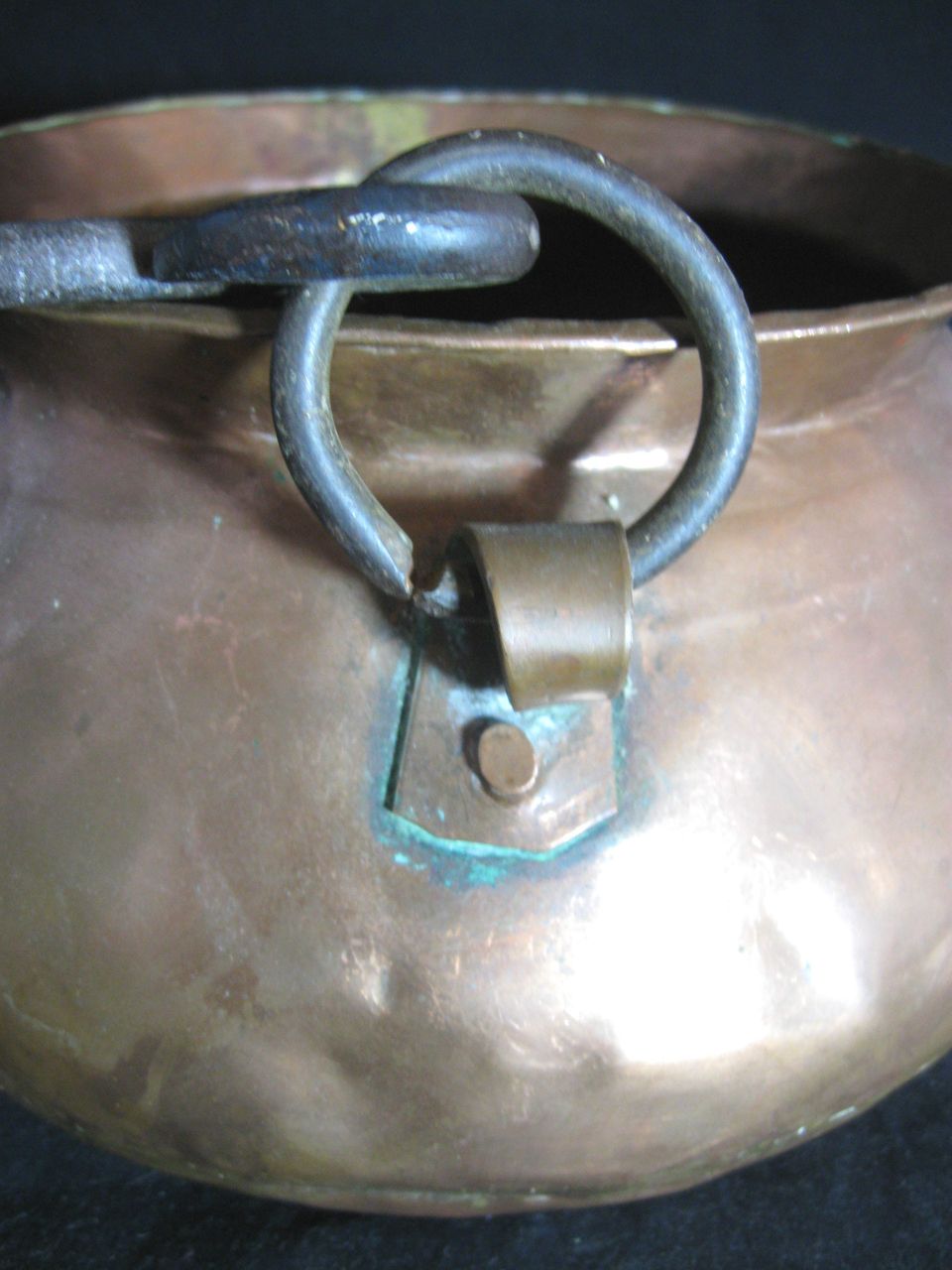 Primitive COPPER Kettle Pot Cauldron with Handle Primitive COPPER Kettle Pot Cauldron with Handle