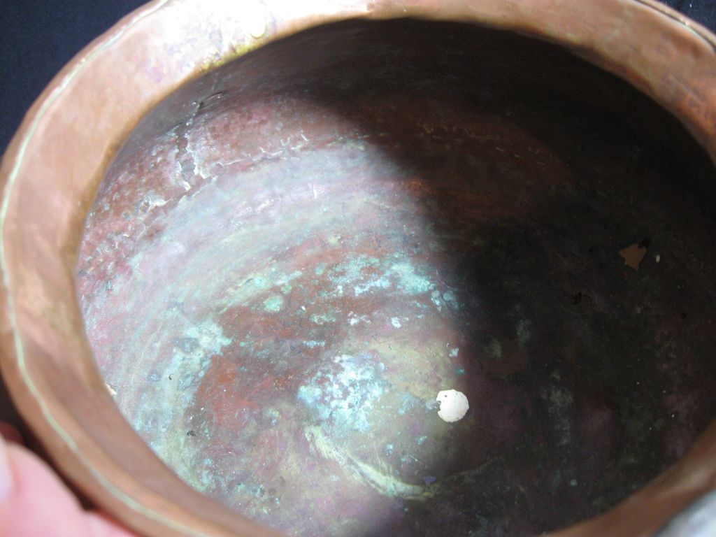 Primitive COPPER Kettle Pot Cauldron with Handle Primitive COPPER Kettle Pot Cauldron with Handle