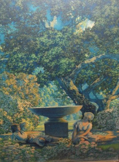 Vintage 1920's Maxfield Parrish REVERIES Print Original Frame Vintage 1920's Maxfield Parrish REVERIES Print Original Frame