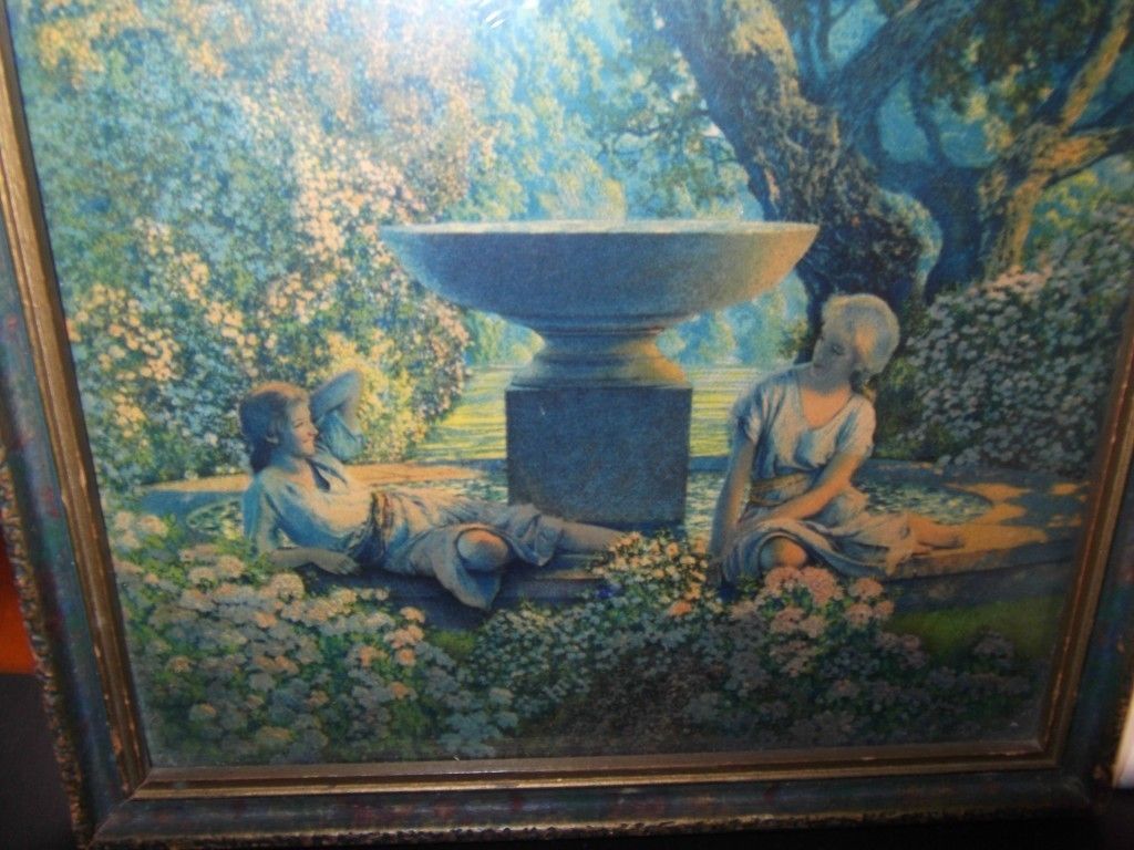 Vintage 1920's Maxfield Parrish REVERIES Print Original Frame Vintage 1920's Maxfield Parrish REVERIES Print Original Frame