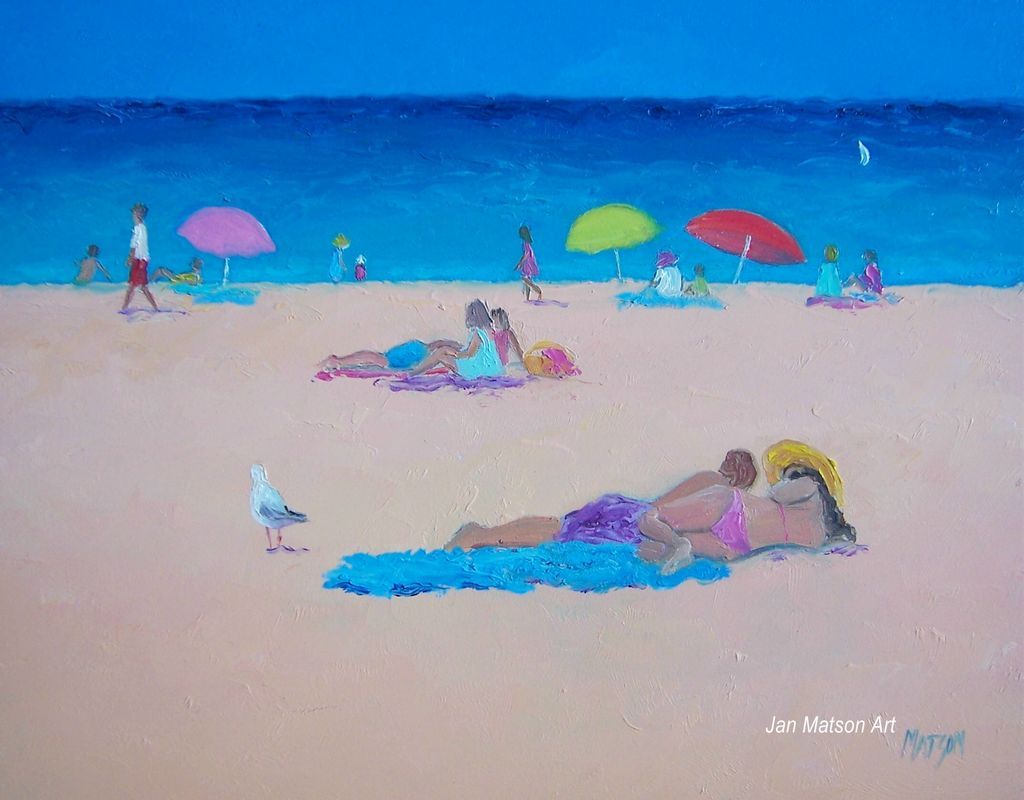 Beach Painting 'Those Lazy Days of Summer' by Jan Matson Beach Painting 'Those Lazy Days of Summer' by Jan Matson