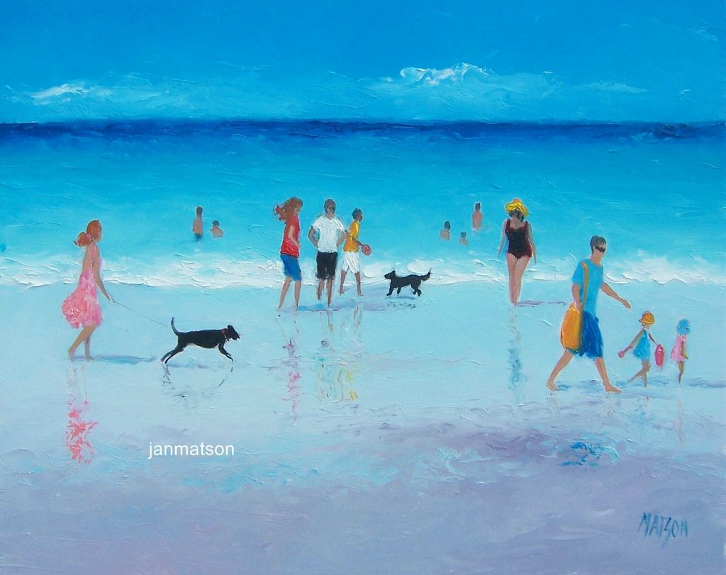 Beach Painting 'Beach Reflections' by Jan Matson Beach Painting 'Beach Reflections' by Jan Matson