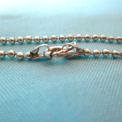 Vintage 925 Sterling Silver Beaded Necklace Signed Italy Vintage 925 Sterling Silver Beaded Necklace Signed Italy
