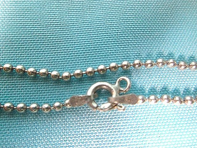 Vintage 925 Sterling Silver Beaded Necklace Signed Italy Vintage 925 Sterling Silver Beaded Necklace Signed Italy