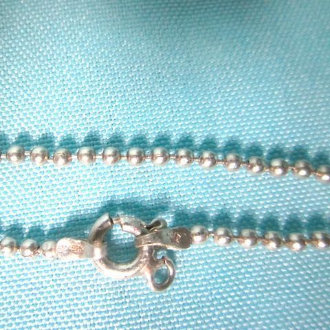 Vintage 925 Sterling Silver Beaded Necklace Signed Italy Vintage 925 Sterling Silver Beaded Necklace Signed Italy
