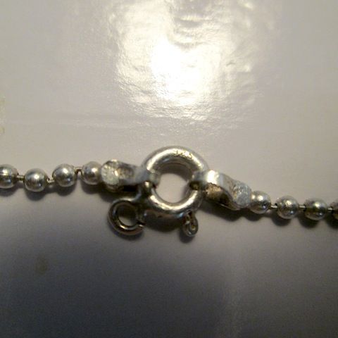 Vintage 925 Sterling Silver Beaded Necklace Signed Italy Vintage 925 Sterling Silver Beaded Necklace Signed Italy
