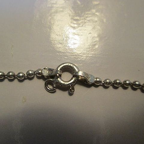 Vintage 925 Sterling Silver Beaded Necklace Signed Italy Vintage 925 Sterling Silver Beaded Necklace Signed Italy