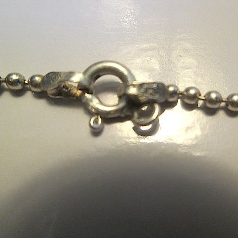 Vintage 925 Sterling Silver Beaded Necklace Signed Italy Vintage 925 Sterling Silver Beaded Necklace Signed Italy