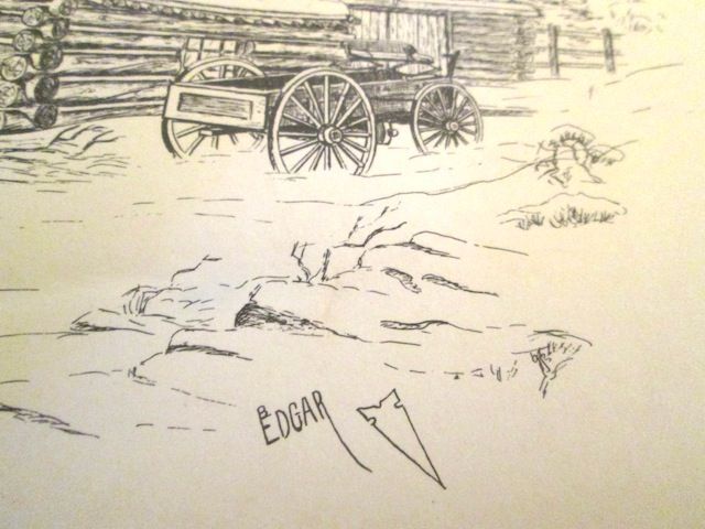 2 Signed Sketch Prints by Bob Edgar (1939-2012) Founder of Trail Town in Cody, Wyoming 2 Signed Sketch Prints by Bob Edgar (1939-2012) Founder of Trail Town in Cody, Wyoming