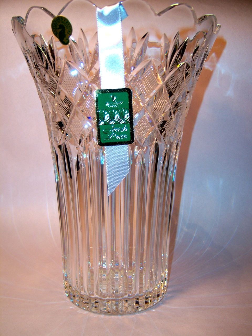 Waterford Crystal "Romance of Ireland" Collectioin IRISH LACE Vase from