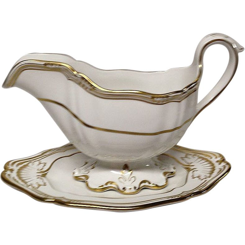 Stunning Spode Sheffield Bone China Gravy & Stand from