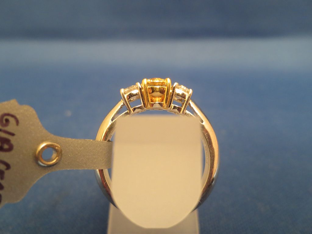 .50 GIA Certified Fancy Diamond Jewelry Ring Set In Platinum .50 GIA Certified Fancy Diamond Jewelry Ring Set In Platinum