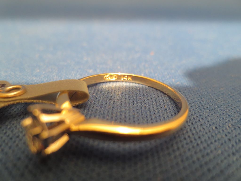 .10CT G SI1 Marquise Diamond Jewelry Ring 14KY Gold .10CT G SI1 Marquise Diamond Jewelry Ring 14KY Gold