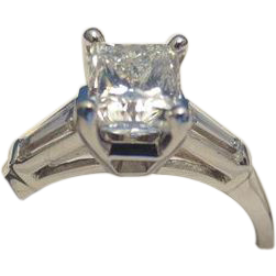 1.01CT H SI1 Princess Cut Diamond Jewelry Ring Set in Platinum 1.01CT H SI1 Princess Cut Diamond Jewelry Ring Set in Platinum