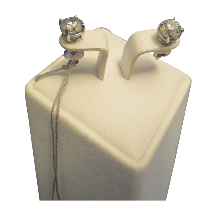 1.99CTW H-I VS-SI Diamond Stud Earrings in 14KW Gold 1.99CTW H-I VS-SI Diamond Stud Earrings in 14KW Gold