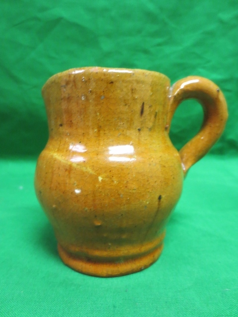 Antique Redware Creamer Crock Jug Antique Redware Creamer Crock Jug