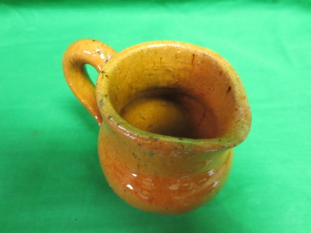 Antique Redware Creamer Crock Jug Antique Redware Creamer Crock Jug