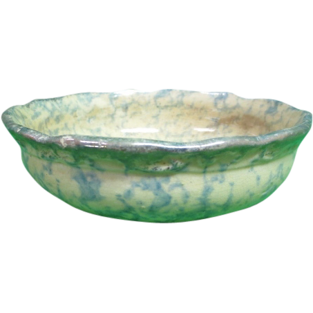 Very Early Small Spongeware Bowl Very Early Small Spongeware Bowl