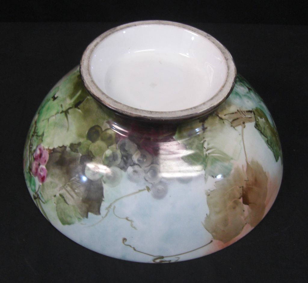 Antique Limoges Large Punch Bowl T & V Hallmark Antique Limoges Large Punch Bowl T & V Hallmark