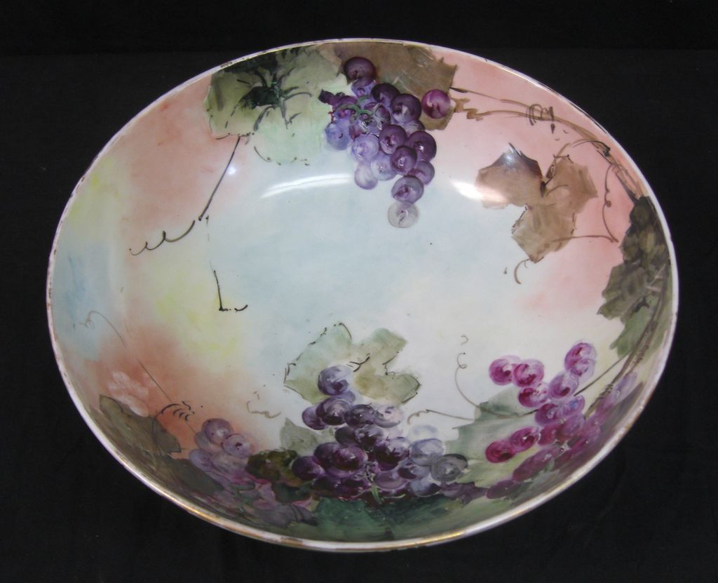 Antique Limoges Large Punch Bowl T & V Hallmark Antique Limoges Large Punch Bowl T & V Hallmark