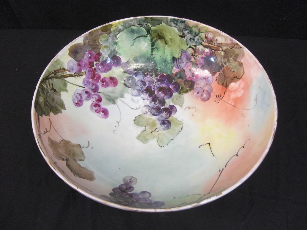 Antique Limoges Large Punch Bowl T & V Hallmark Antique Limoges Large Punch Bowl T & V Hallmark