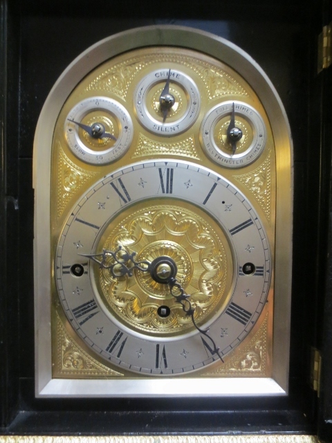 RARE-Antique English Triple Fusee Ebonized Bracket Clock 8 Day-WOW! RARE-Antique English Triple Fusee Ebonized Bracket Clock 8 Day-WOW!