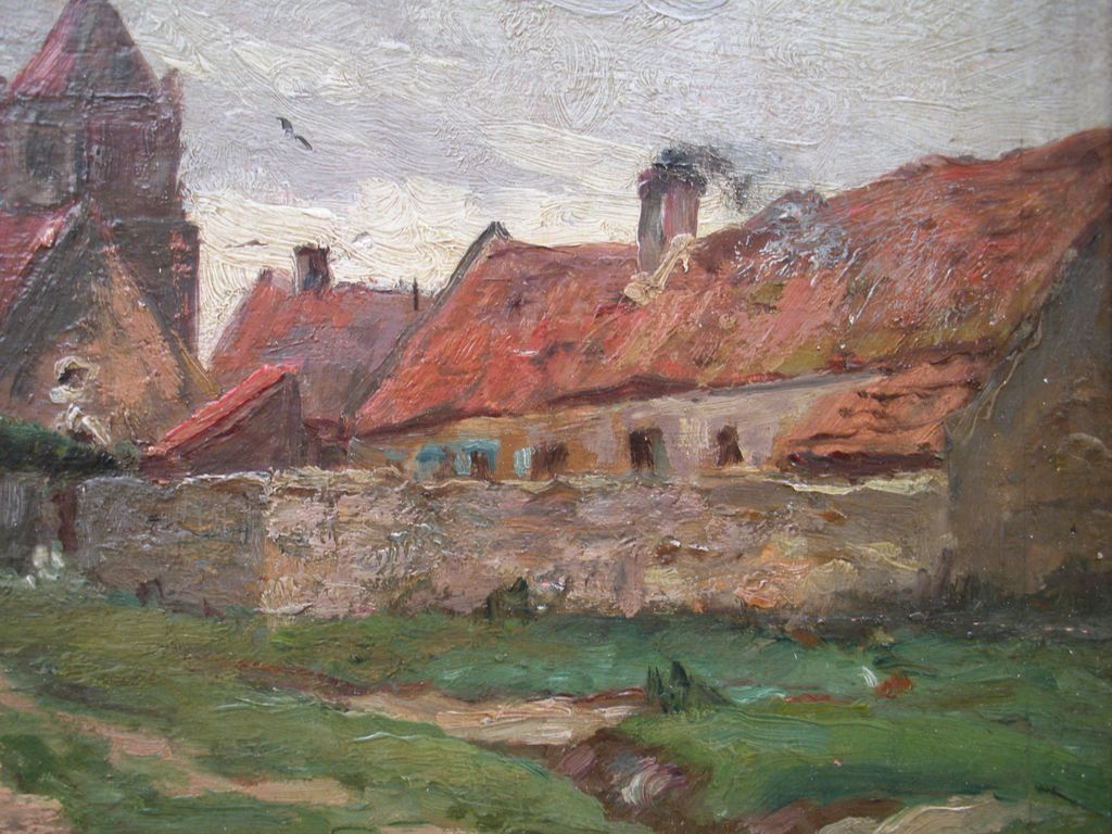 Impressionist Painting by Peter Alfred Gross "Old Foot Bridge ar Nemours, Paris 1891" Impressionist Painting by Peter Alfred Gross "Old Foot Bridge ar Nemours, Paris 1891"