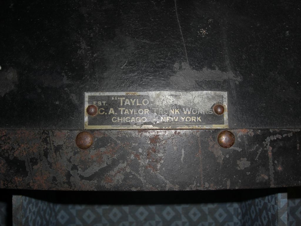 Antique C.A. Taylor Steamer Trunk in Blue WOW! Antique C.A. Taylor Steamer Trunk in Blue WOW!