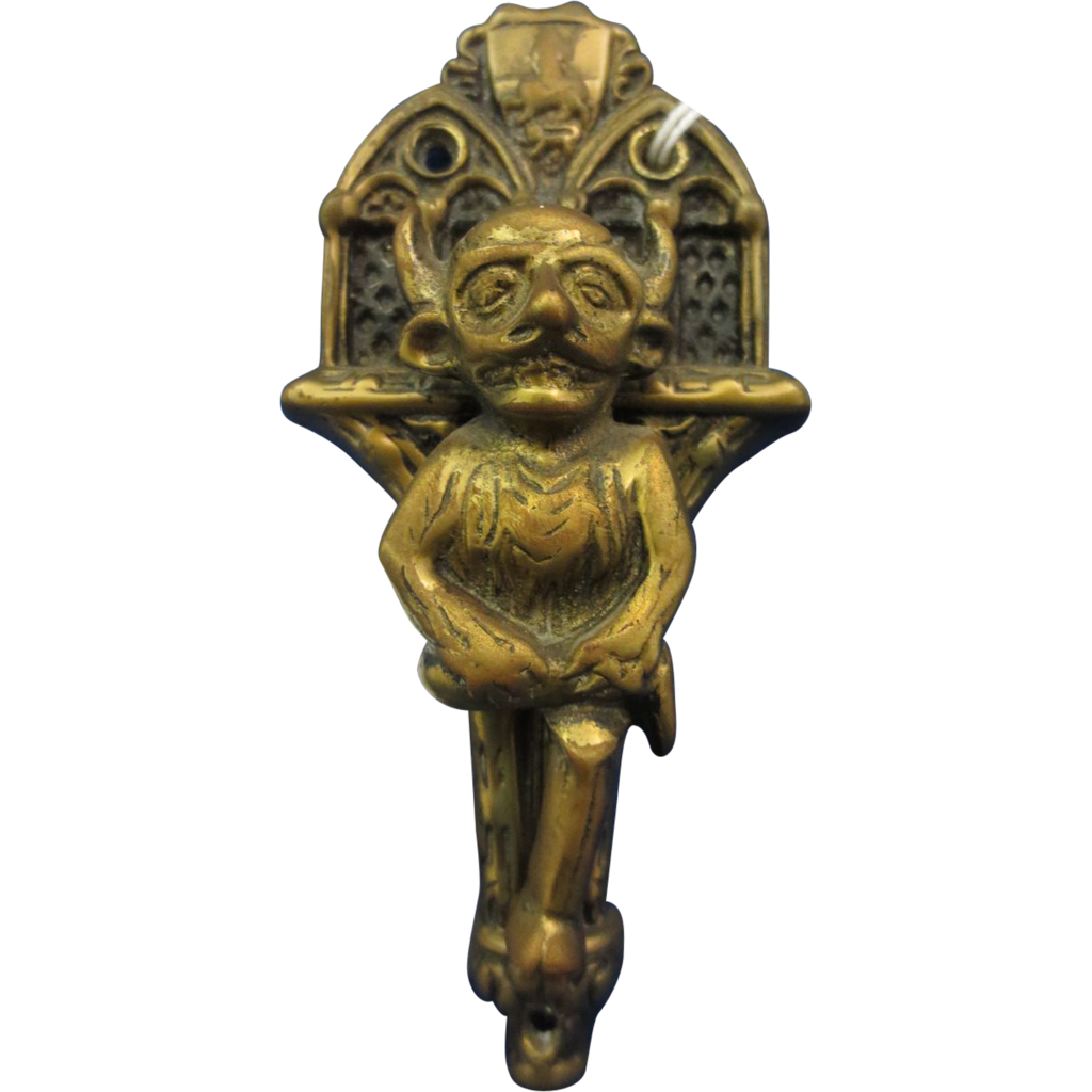 Antique Brass Devil Door Knocker Antique Brass Devil Door Knocker