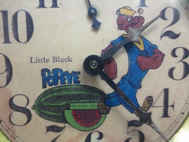 Vintage "Black Popeye" Wind Up Alarm Clock Vintage "Black Popeye" Wind Up Alarm Clock