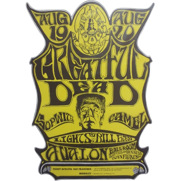 RARE-Vintage Family Dog "Grateful Dead" Frankenstein Music Poster 1966 RARE-Vintage Family Dog "Grateful Dead" Frankenstein Music Poster 1966