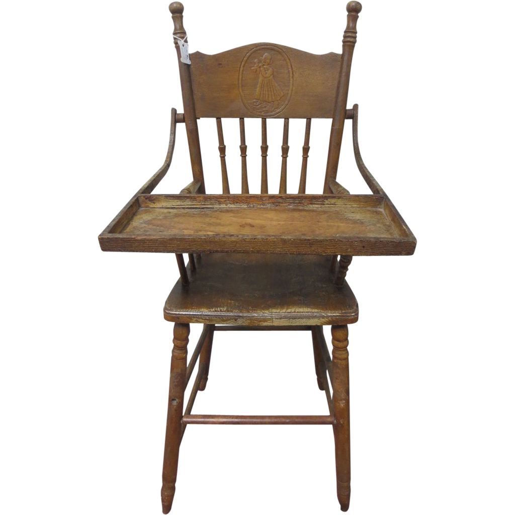 Fabulous Yellow Kid Highchair 1895-1898 Antique Fabulous Yellow Kid Highchair 1895-1898 Antique